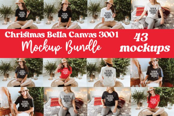 Christmas Bella Canvas 3001 Mockups: A Graphics Essential