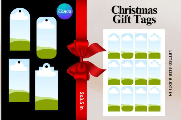 Christmas Gift Tag Canva Frame: Perfect for Labels Amp Graphics