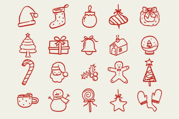 Christmas Holiday Doodle Icon Set Review