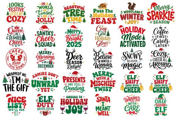 Christmas Holiday Typography SVG: Perfect for Festive Graphics