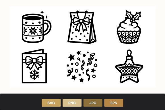 Christmas Icons for Festive Embroidery Projects