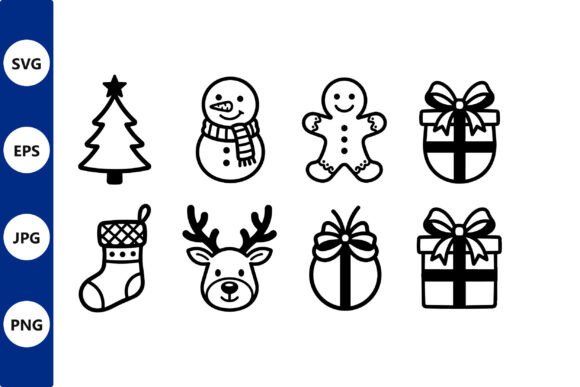 Christmas Line Art Icon Collection: A Designer's Review