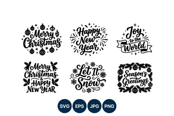 Christmas New Year Holiday Festive Graphics for Crafters