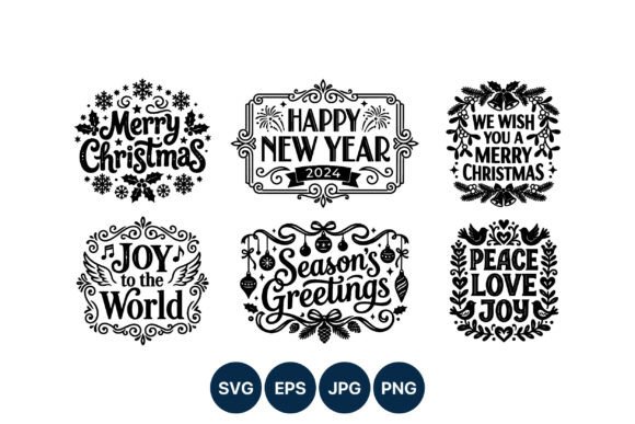 Christmas New Year Holiday Greeting Graphics for Local Brands