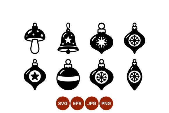 Christmas Ornament Vector Art Set for Graphics & Illustrations