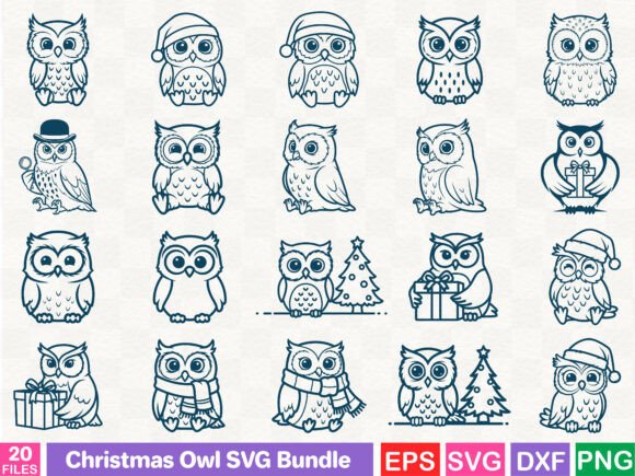 Christmas Owl SVG Bundle: A Versatile Graphics Set