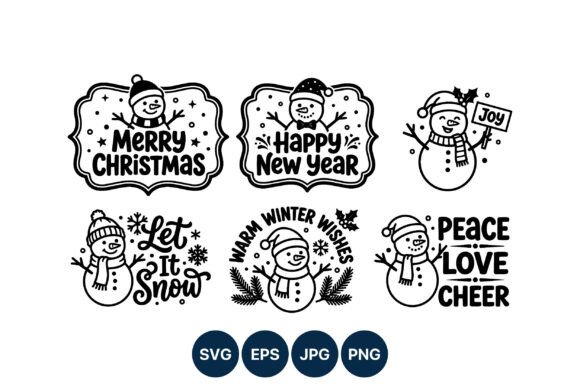 Christmas Snowman Joyful Holiday Wishes: A Versatile Graphic for Seasonal Branding