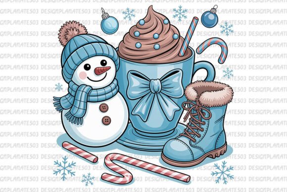 Christmas Snowman PNG for Festive Embroidery