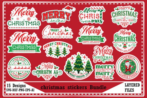 Christmas Stickers Bundle: A Must for Holiday Crafts and Graphics