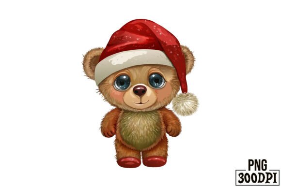 Cute Bear with Christmas Clipart 4 for Festive Crafts and Graphics
