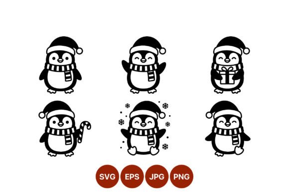 Cute Penguin Christmas Vector: A Festive Graphics Gem