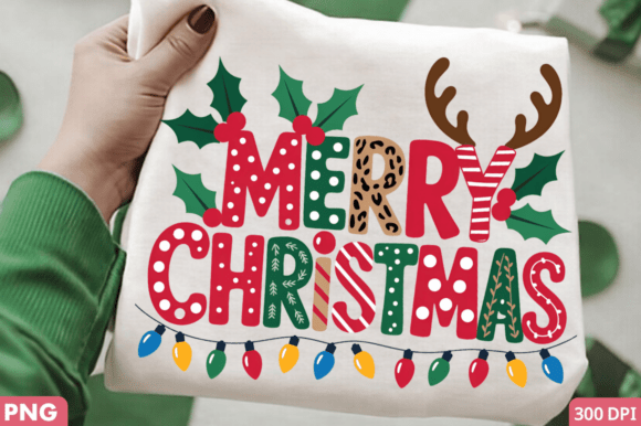 Festive Embroidery: Merry Christmas Png, Christmas Quote Png