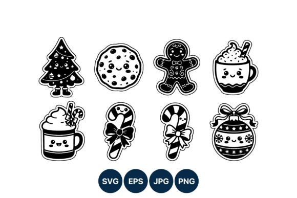 Kawaii Christmas Holiday Cute Vector Graphics