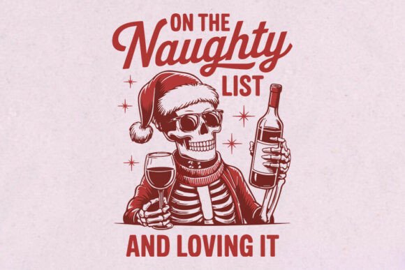 Naughty List Skeleton Christmas SVG: A Crafty Graphic Gem