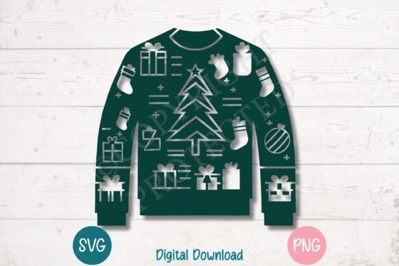 Ugly Christmas Sweater SVG for Graphics and Crafts